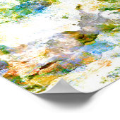 Groen, abstract, stijlvol design poster (Hoek)