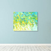 Groen Abstract Turquoise Gellow White Canvas Afdruk (Insitu (Houten vloer))