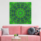 Groen Abstract Verpakt Canvas Afdruk (Insitu (Woonkamer))