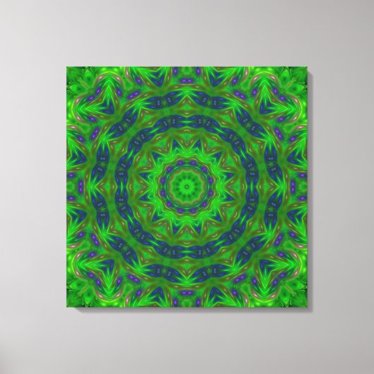 Groen Abstract Verpakt Canvas Afdruk (Voorkant)