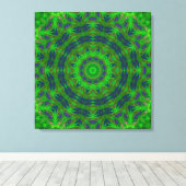 Groen Abstract Verpakt Canvas Afdruk (Insitu (Houten vloer))