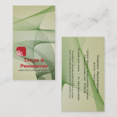 Groen abstract visitekaartje voor de architectuur  (Voorkant / Achterkant)