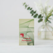 Groen abstract visitekaartje voor de architectuur  (Staand voorkant)