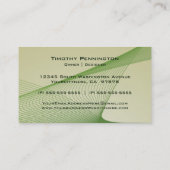 Groen abstract visitekaartje voor de architectuur  (Achterkant)