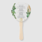 Groen Abstract Waterverf Creatie Idee Handwaaier (Achterkant)