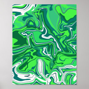 Groen Abstract wervelontwerp Poster