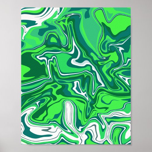 Groen Abstract wervelontwerp Poster (Voorkant)