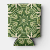 groen abstracte botanische tropische palmbladeren blikjeskoeler (Voorkant)