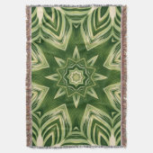 groen abstracte botanische tropische palmbladeren deken (Voorkant Verticaal)