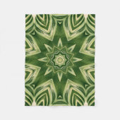 groen abstracte botanische tropische palmbladeren fleece deken (Voorkant)
