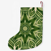 groen abstracte botanische tropische palmbladeren kleine kerstsok (Achterkant)