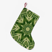 groen abstracte botanische tropische palmbladeren kleine kerstsok (Voorkant (Hangend))