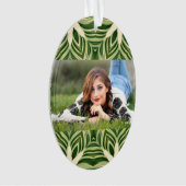 groen abstracte botanische tropische palmbladeren ornament (voorkant)