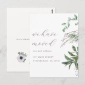 groen adreswijziging die we hebben verplaatst briefkaart (Voorkant / Achterkant)