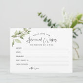 Groen Advies en wensen voor mevrouw en mevrouw Kaa Bedankkaart (Staand voorkant)