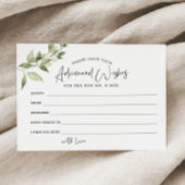 Groen Advies en wensen voor mevrouw en mevrouw Kaa Bedankkaart