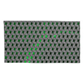 Groen afbeelding onder grijze pleisters, lange vie kussensloop (Achterkant-Rechts)