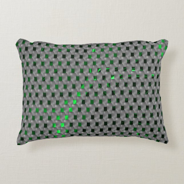Groen afbeelding onder grijze pleisters, langwerpi accent kussen (Voorkant)