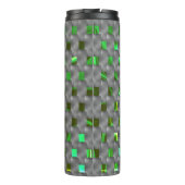 Groen afbeelding onder grijze pleisters, langwerpi thermosbeker (Achterkant)