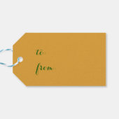 Groen afdrukken verven cadeaulabel (Achterkant Horizontaal)