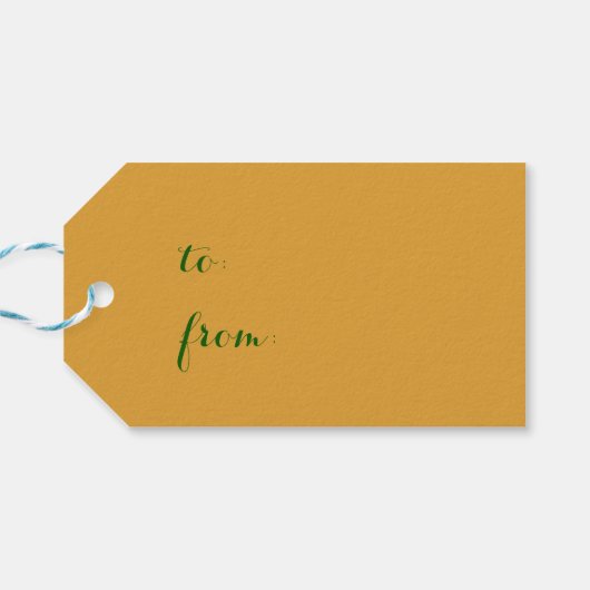 Groen afdrukken verven cadeaulabel (Achterkant Horizontaal)