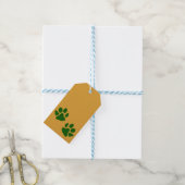Groen afdrukken verven cadeaulabel (Met Touw)