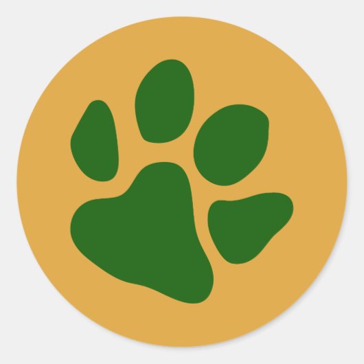 Groen afdrukken verven ronde sticker (Voorkant)