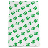 Groen afdrukpatroon medium cadeauzakje (Achterkant)