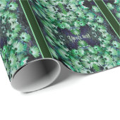 Groen Afrikaans Daisy Bloemen Gepersonaliseerd Cadeaupapier (Rol Hoek)