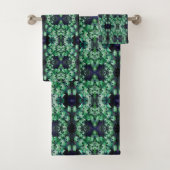 Groen Afrikaans Daisy Flowers Abstract Bad Handdoek (Insitu)