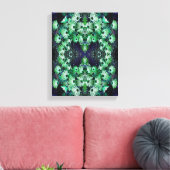 Groen Afrikaans Daisy Flowers Abstract Canvas Afdruk (Insitu (Woonkamer))