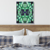 Groen Afrikaans Daisy Flowers Abstract Canvas Afdruk (Insitu (Slaapkamer))