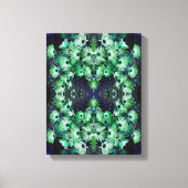 Groen Afrikaans Daisy Flowers Abstract Canvas Afdruk (Voorkant)