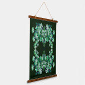 Groen Afrikaans Daisy Flowers Abstract Hangend Wandkleed (Gebogen)