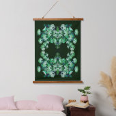 Groen Afrikaans Daisy Flowers Abstract Hangend Wandkleed (Slaapkamer)