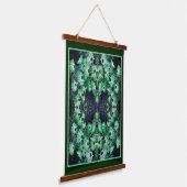 Groen Afrikaans Daisy Flowers Abstract Hangend Wandkleed (Gebogen)