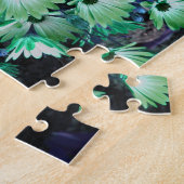 Groen Afrikaans Daisy Flowers Abstract Legpuzzel (Zijkant)