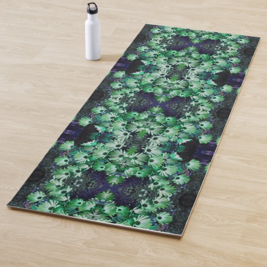 Groen Afrikaans Daisy Flowers Abstract Yogamat (In situ)