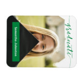 Groen Afstudeer Script Modern Foto Magneet (Horizontaal)