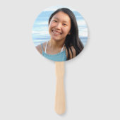 Groen afstudeerder foto gouden glitter script keep handwaaier (Achterkant)