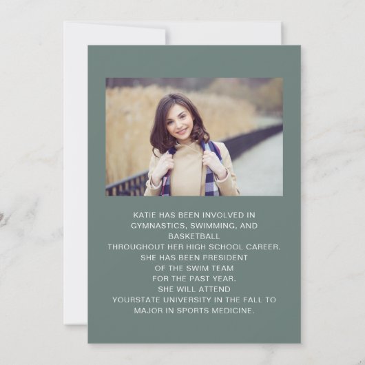 Groen Afstuderen 2 Foto Save Date Class 2022 (Achterkant)