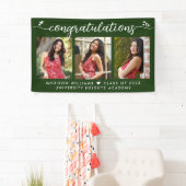 Groen Afstuderen 3 Foto Moderne kalligrafie Harten Spandoek (Insitu)