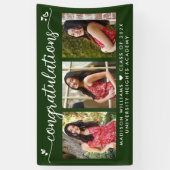 Groen Afstuderen 3 Foto Moderne kalligrafie Harten Spandoek (Verticaal)