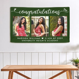 Groen Afstuderen 3 Foto Moderne kalligrafie Harten Spandoek