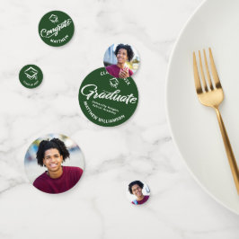 Groen Afstuderen 3 Photo Bold Script Pet Minimaal Confetti