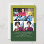 Groen Afstuderen 4 Foto Bold Arch Script Modern Aankondiging