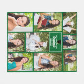 Groen Afstuderen Aangepast Afstuderen voor fotocol Fleece Deken (Voorkant (Horizontaal))