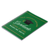 Groen Afstuderen Aangepaste Afstuderen Keepsake Notitieboek (Linkerzijde)
