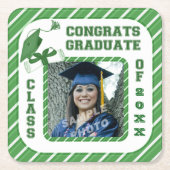 Groen Afstuderen Afstuderen Onderzetters van schoo (Voorkant)