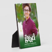 Groen Afstuderen Foto Bold Typography Minimalist Fotoplaat (Zijkant)